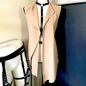 Zara vest asymmetrical sleeveless cardigan